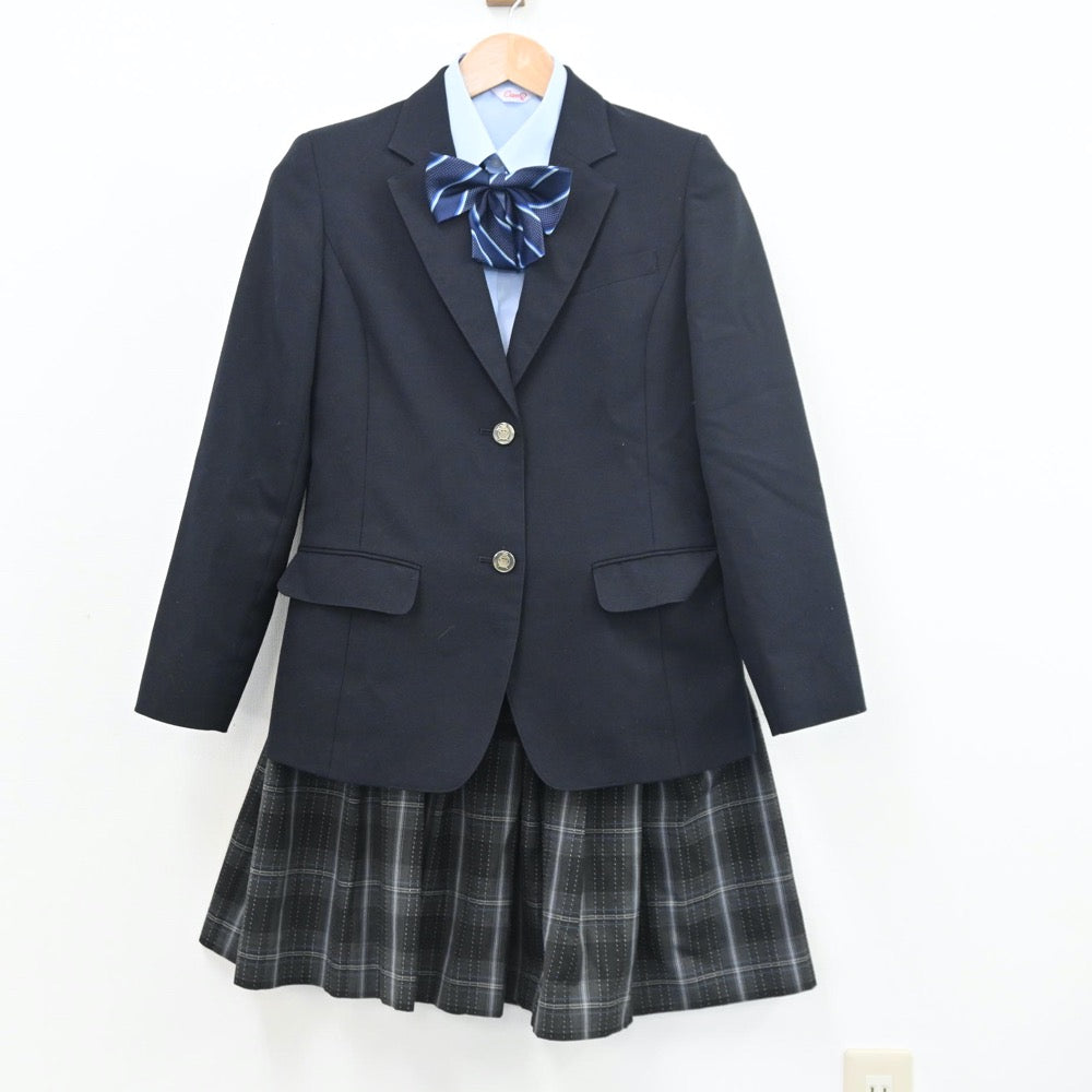 【中古】神奈川県 栄眞学園高等学校 女子制服 4点（ブレザー・シャツ・スカート）sf010431