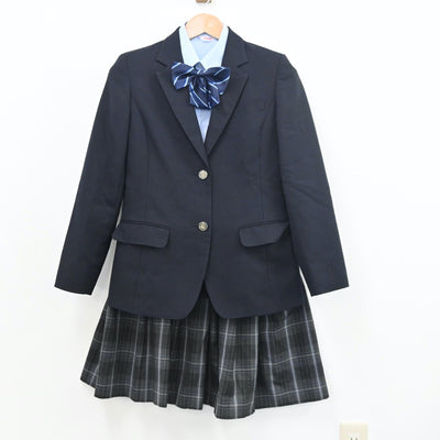 【中古】神奈川県 栄眞学園高等学校 女子制服 4点（ブレザー・シャツ・スカート）sf010431