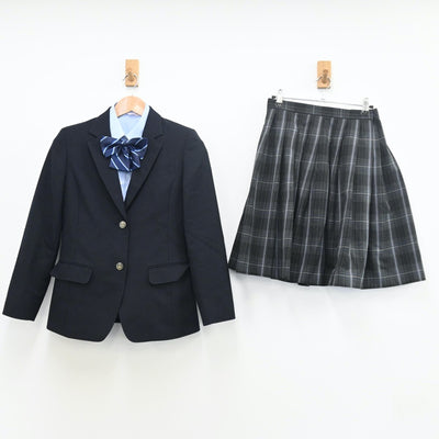 【中古】神奈川県 栄眞学園高等学校 女子制服 4点（ブレザー・シャツ・スカート）sf010431