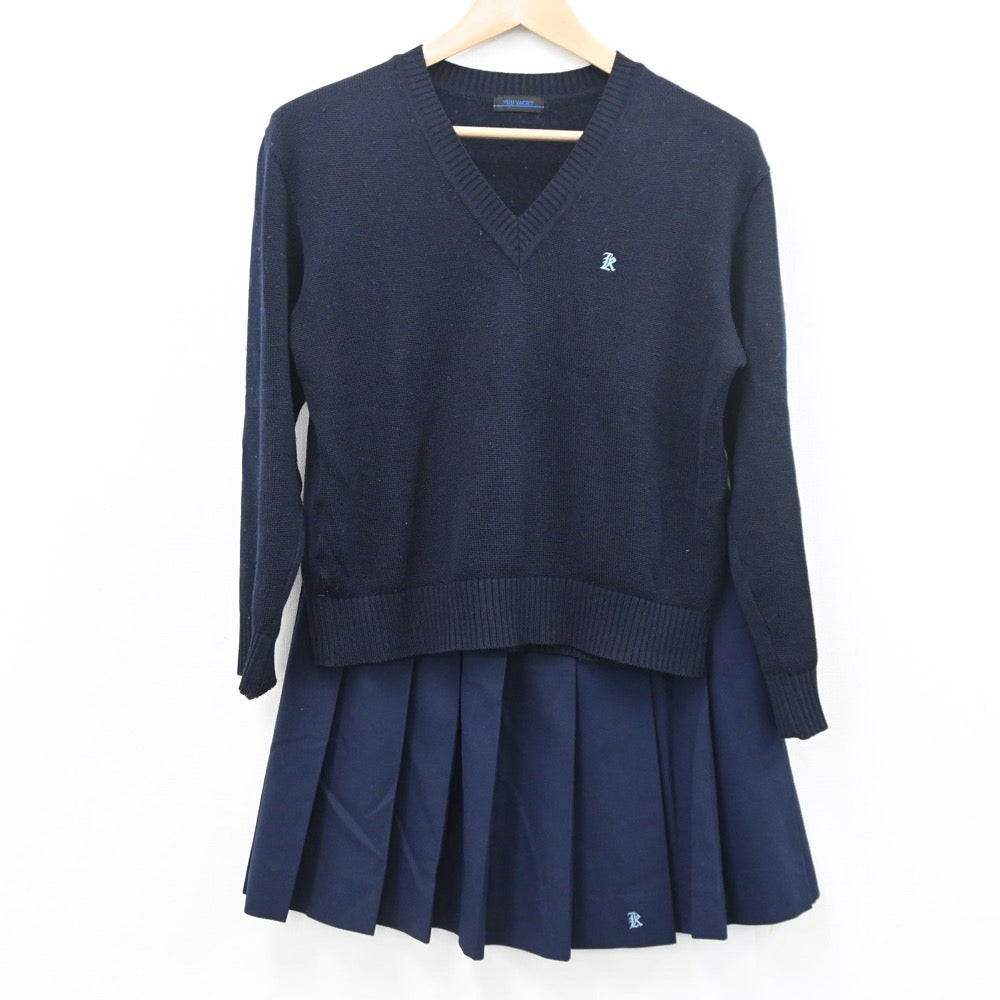 【中古】栃木県 栃木県立黒磯高等学校 女子制服 8点（ブレザー・ニット・シャツ・シャツ・スカート）sf010449