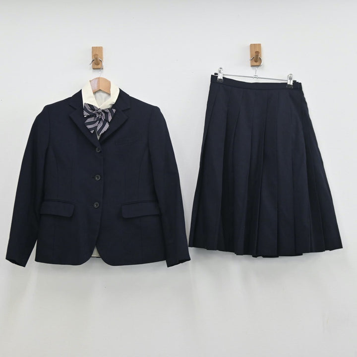 【中古】福岡県 筑紫女学園高等学校 女子制服 5点（ブレザー・シャツ・スカート）sf010473