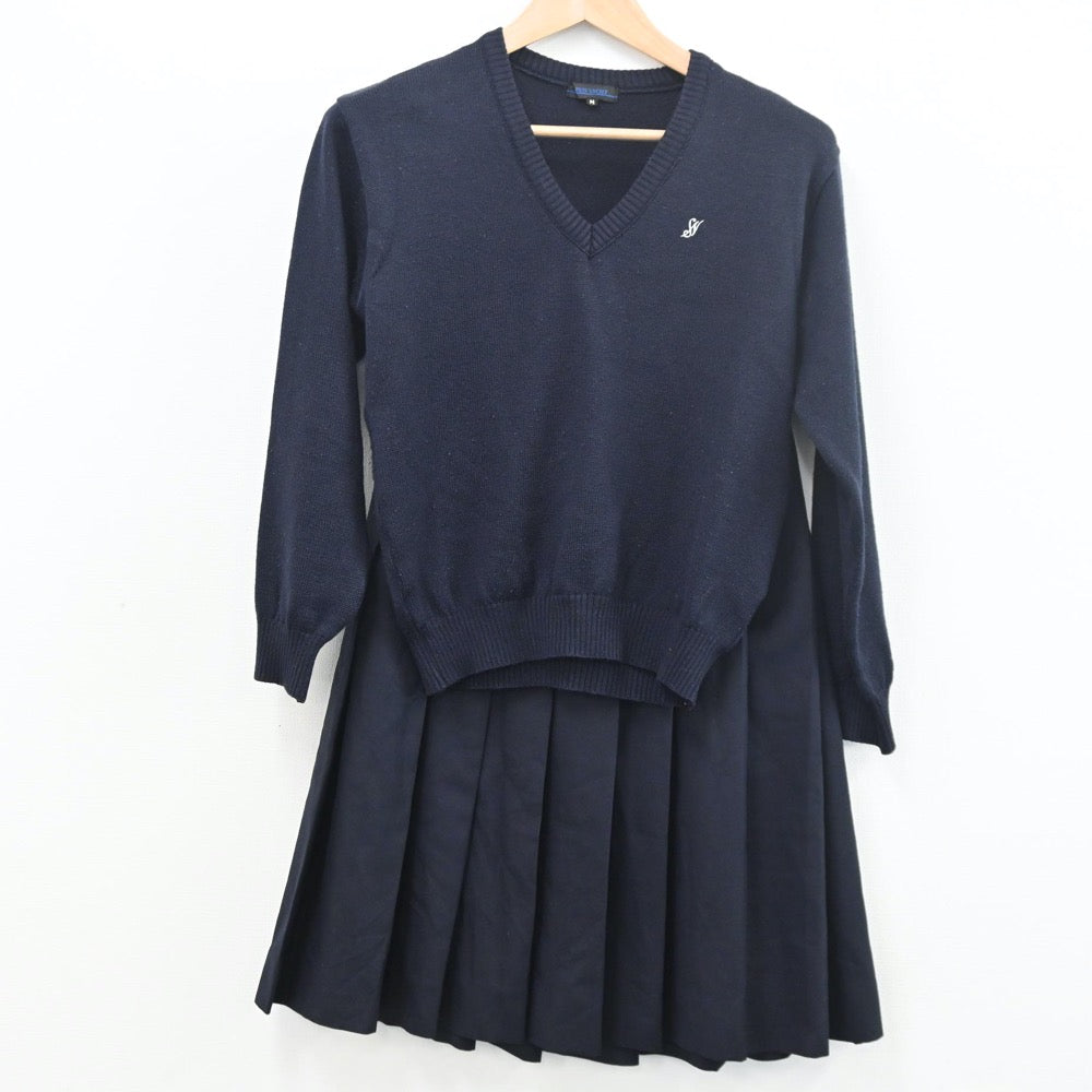 【中古】宮城県 宮城県立仙台ニ華高等学校 女子制服 5点（ブレザー・シャツ・シャツ・ニット・スカート）sf010497