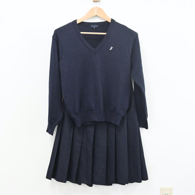 【中古】宮城県 宮城県立仙台ニ華高等学校 女子制服 5点（ブレザー・シャツ・シャツ・ニット・スカート）sf010498