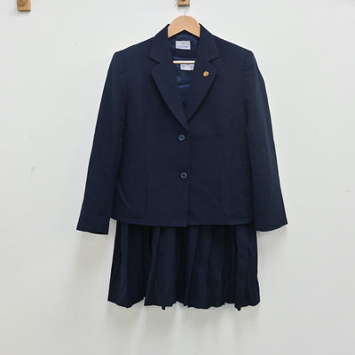 【中古】徳島県 徳島商業高等学校 女子制服 2点（ブレザー・ジャンパースカート）sf010514