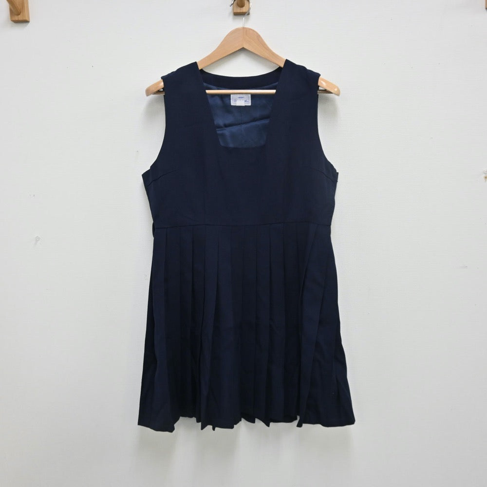 【中古】徳島県 徳島商業高等学校 女子制服 2点（ブレザー・ジャンパースカート）sf010514