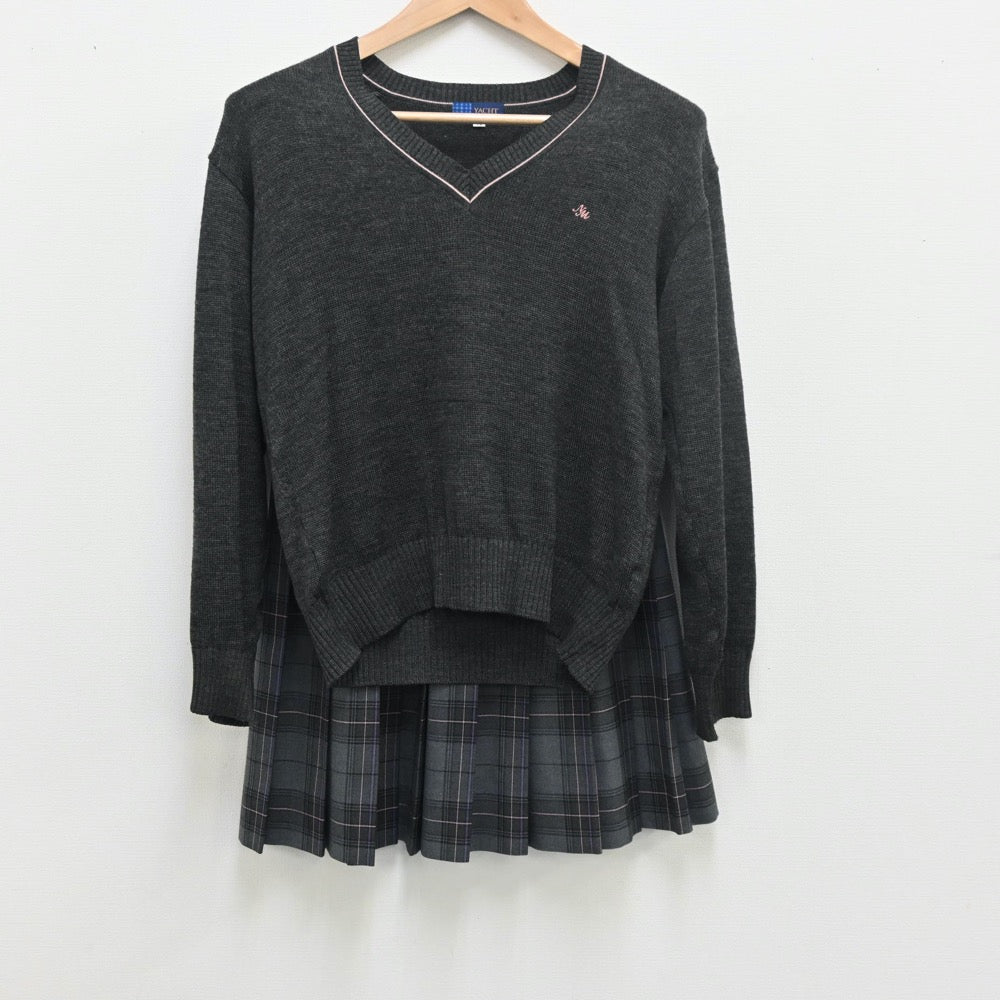 【中古】静岡県 日本大学三島高等学校 女子制服 4点（ブレザー・ニット・スカート）sf010519