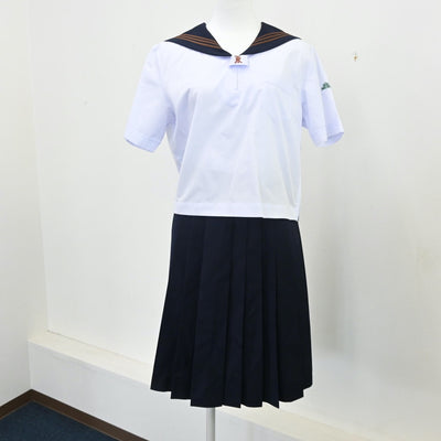 【中古】東京都 関東国際高等学校 女子制服 3点（セーラー服・スカート）sf010531