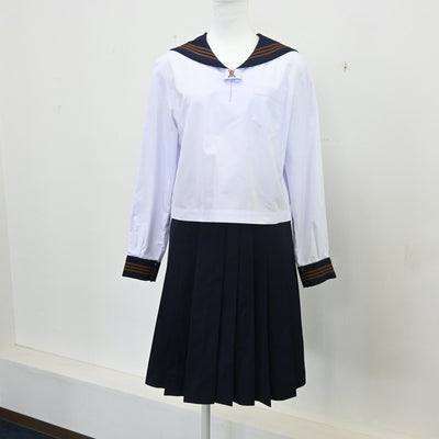 【中古】東京都 関東国際高等学校 女子制服 3点（セーラー服・スカート）sf010531