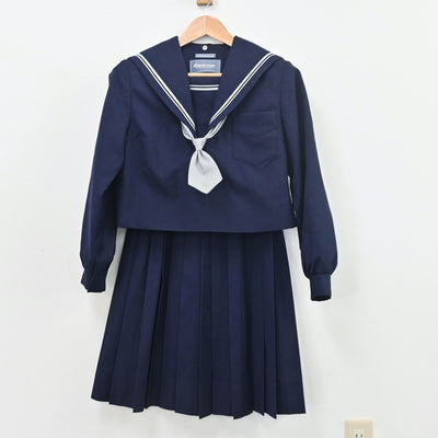 【中古】大阪府 四天王寺中学校 女子制服 5点（セーラー服・セーラー服・スカート）sf010548