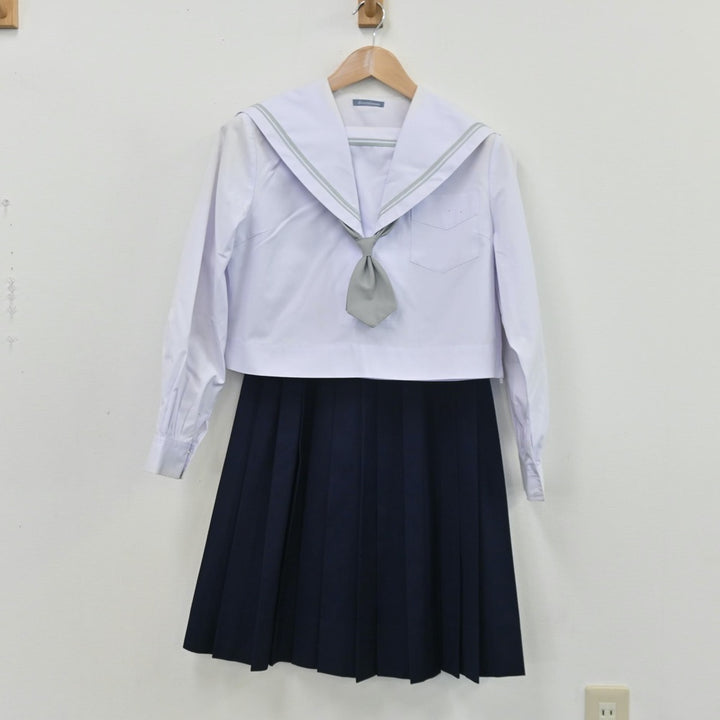 【中古】大阪府 四天王寺中学校 女子制服 5点（セーラー服・セーラー服・スカート）sf010548