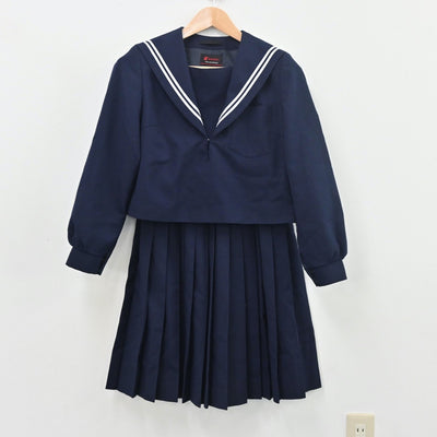 【中古】愛知県 西春中学校 女子制服 2点（セーラー服・スカート）sf010554