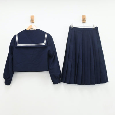 【中古】愛知県 西春中学校 女子制服 2点（セーラー服・スカート）sf010554