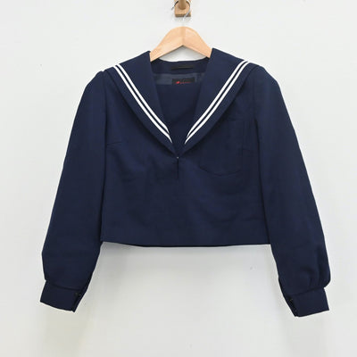 【中古】愛知県 西春中学校 女子制服 2点（セーラー服・スカート）sf010554