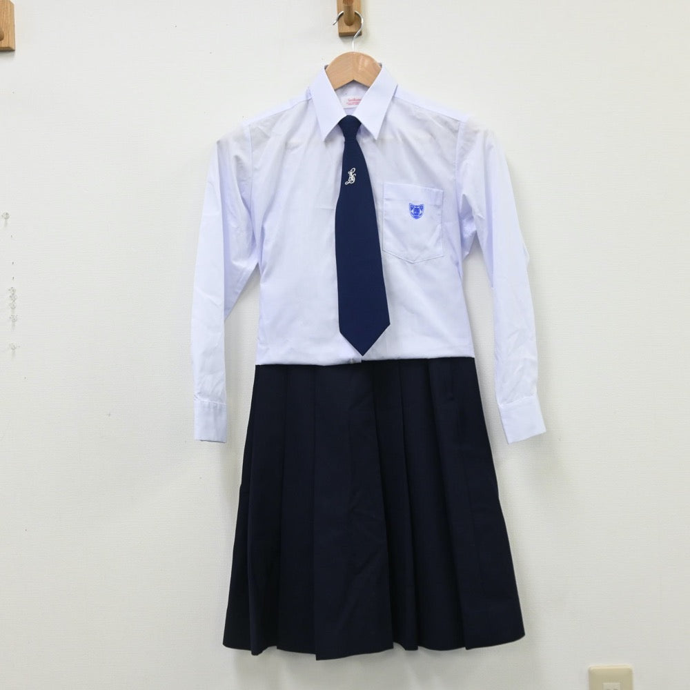 【中古】静岡県 静岡農業高等学校 女子制服 6点（ブレザー・シャツ・スカート）sf010606
