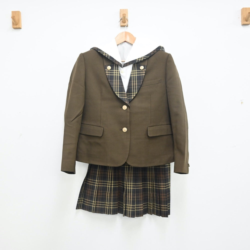 【中古】大阪府 住吉商業高等学校 女子制服 4点（ブレザー・シャツ・スカート）sf010642