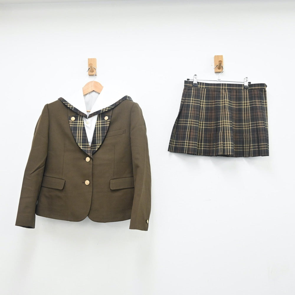 【中古】大阪府 住吉商業高等学校 女子制服 4点（ブレザー・シャツ・スカート）sf010642