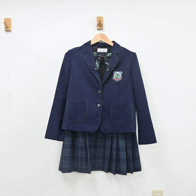 【中古】東京都 國學院高等学校 女子制服 4点（ブレザー・ニット・スカート）sf010644