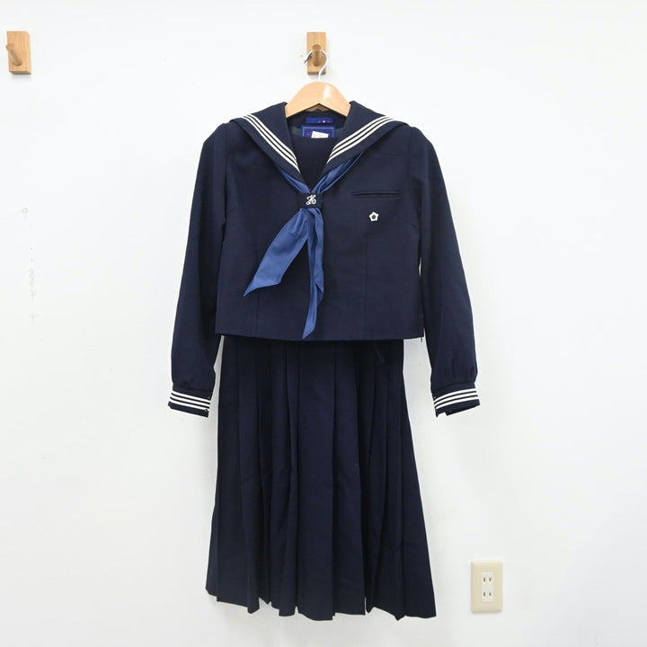 中古制服】千葉県 柏市立第5中学校 女子制服 4点（セーラー服
