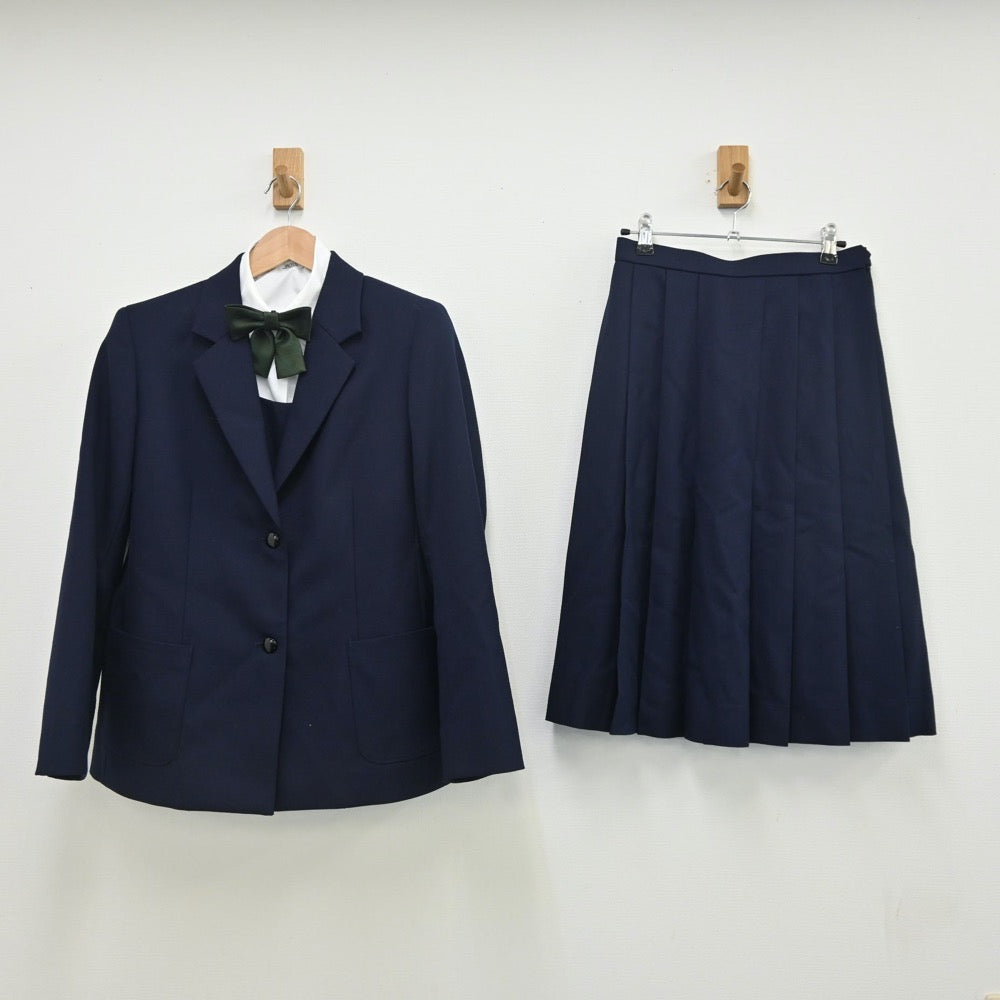 【中古】群馬県 渋川女子高等学校 女子制服 5点（ブレザー・シャツ・ベスト・スカート）sf010668