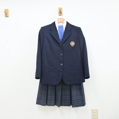 【中古】京都府 私立大谷高等学校 女子制服 6点（ブレザー・シャツ・ニット・スカート）sf010670