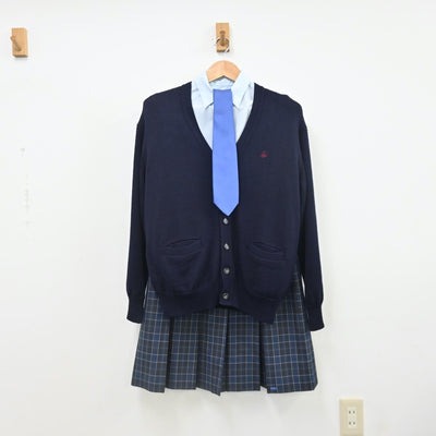 【中古】京都府 私立大谷高等学校 女子制服 6点（ブレザー・シャツ・ニット・スカート）sf010670