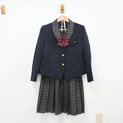 【中古】大阪府 生野高等学校 女子制服 3点（ブレザー・スカート）sf010675