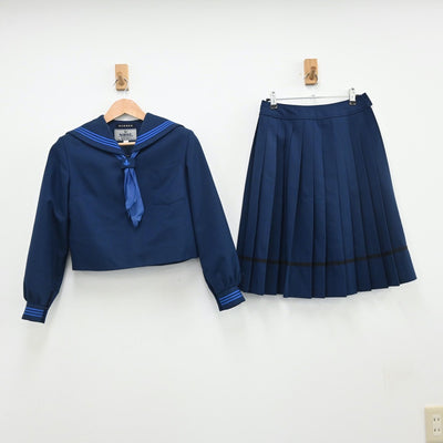 【中古】愛知県 東浦高等学校 女子制服 3点（セーラー服・スカート）sf010683