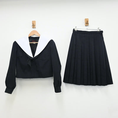 【中古】愛知県 豊川市立南部中学校 女子制服 2点（セーラー服・スカート）sf010703