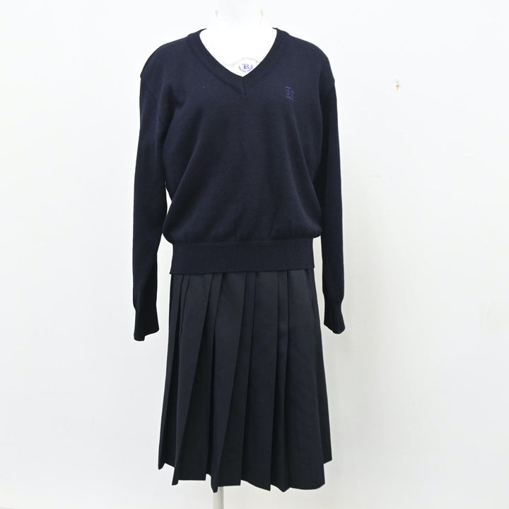 【中古】岡山県 岡山県立興陽高等学校 女子制服 6点（ブレザー・シャツ・ニット・ベスト・スカート）sf010707