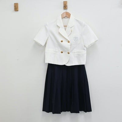 【中古】愛知県 椙山女学園中学校 女子制服 3点（シャツ・スカート）sf010764