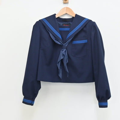 【中古】滋賀県 大津市立日吉中学校 女子制服 2点（セーラー服・スカート）sf010776