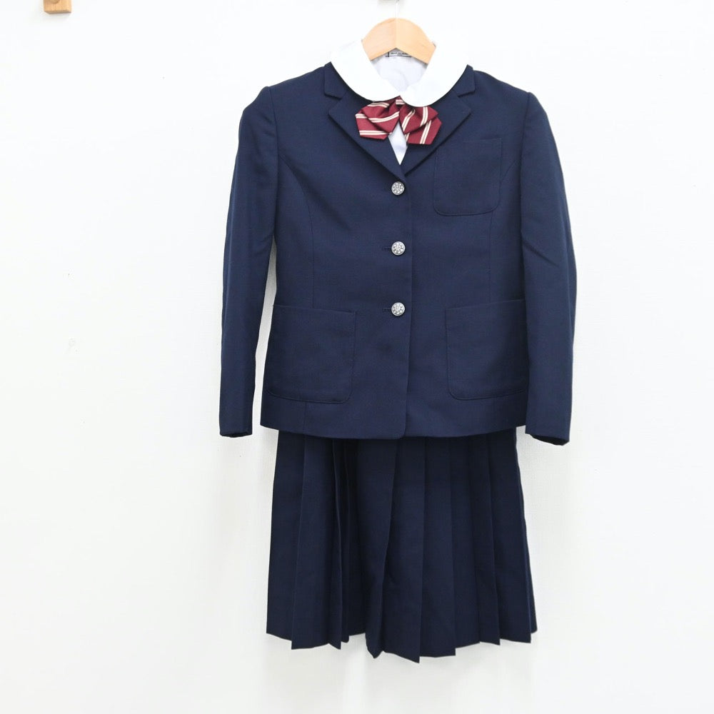 【中古】東京都 大田区立貝塚中学校 女子制服 5点（ブレザー・シャツ・ニット・ジャンパースカート）sf010801