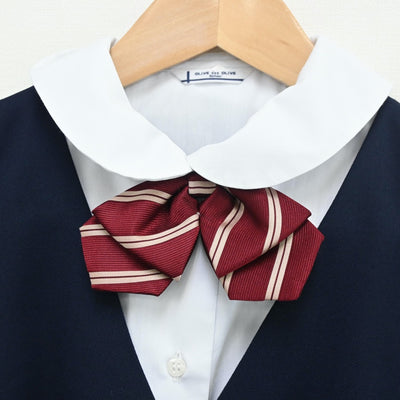 【中古】東京都 大田区立貝塚中学校 女子制服 5点（ブレザー・シャツ・ニット・ジャンパースカート）sf010801