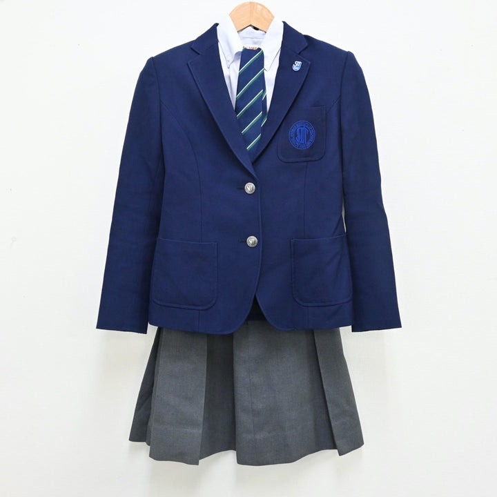 制服  上下7点セット m44/中学校・高校□冬セーラー服上下セット 青3本線/og0526