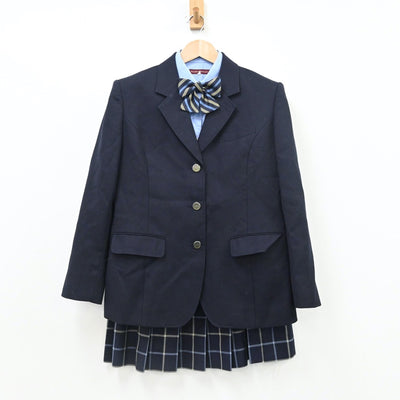 【中古】愛媛県 聖カタリナ学園高等学校 女子制服 5点（ブレザー・シャツ・スカート）sf010836