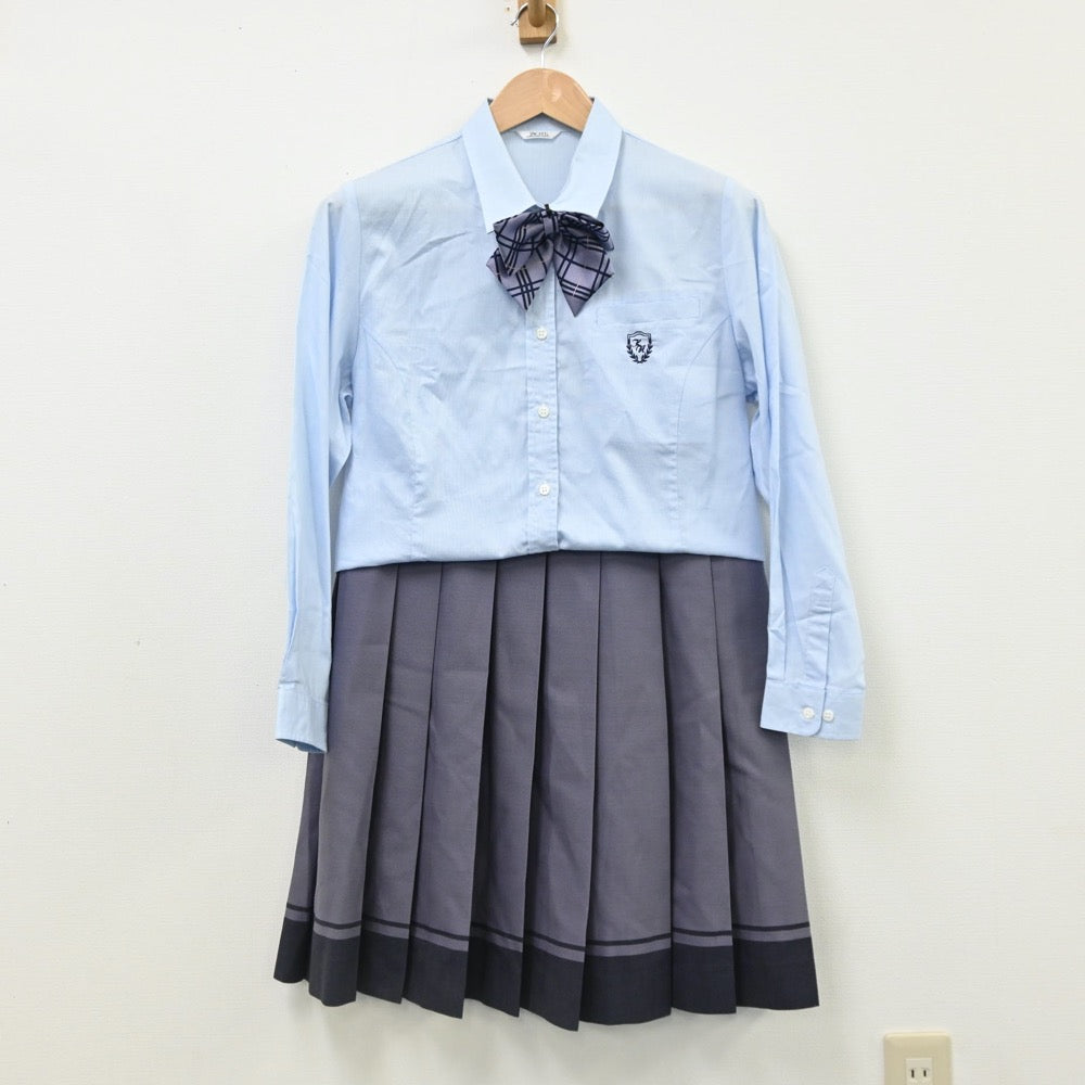 【中古】兵庫県 神戸野田高等学校 女子制服 6点（ブレザー・シャツ・ニット・スカート）sf010853