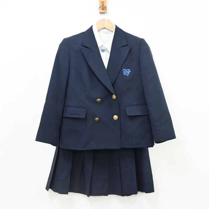 【中古】兵庫県 神戸常盤女子高等学校 女子制服 4点（ブレザー・シャツ・ニット・スカート）sf010867