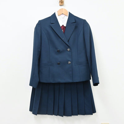 【中古】愛知県 豊ヶ丘高等学校 女子制服 4点（ブレザー・シャツ・スカート）sf010875