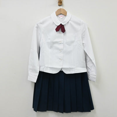 【中古】愛知県 豊ヶ丘高等学校 女子制服 4点（ブレザー・シャツ・スカート）sf010875