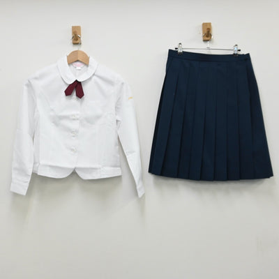 【中古】愛知県 豊ヶ丘高等学校 女子制服 4点（ブレザー・シャツ・スカート）sf010875