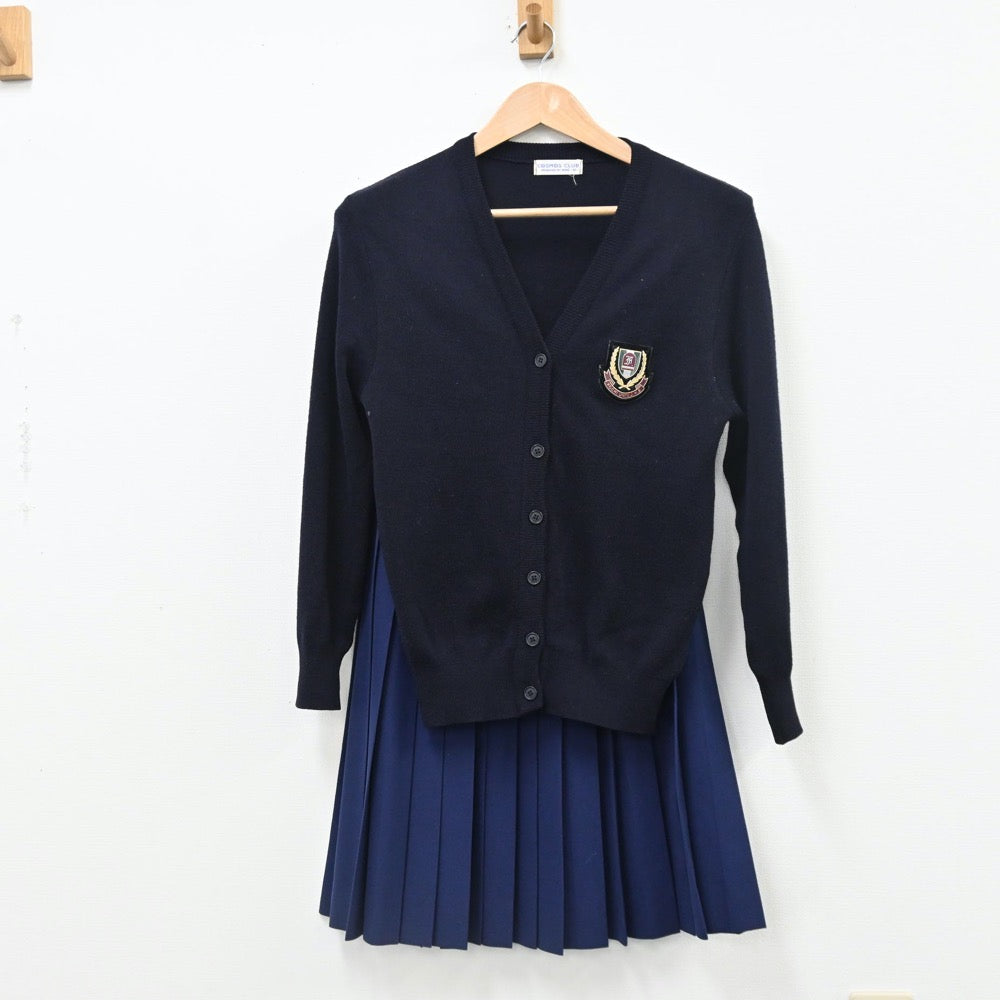 【中古】高知県 高知大学附属中学校 女子制服 3点（ブレザー・ニット・スカート）sf010883