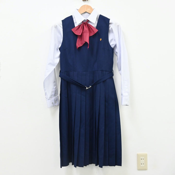 中古制服】高知県 高知大学附属中学校 女子制服 3点（シャツ・ジャンパースカート）sf010885【リサイクル学生服】 | 中古制服通販パレイド