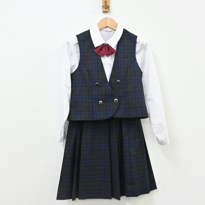 中古制服】愛媛県 済美高等学校 女子制服 7点（ブレザー・シャツ・ニット・ベスト・スカート）sf010910【リサイクル学生服】 | 中古制服 通販パレイド