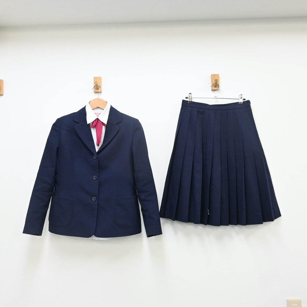 中古制服】新潟県 新潟県立新津高等学校 女子制服 5点（ブレザー