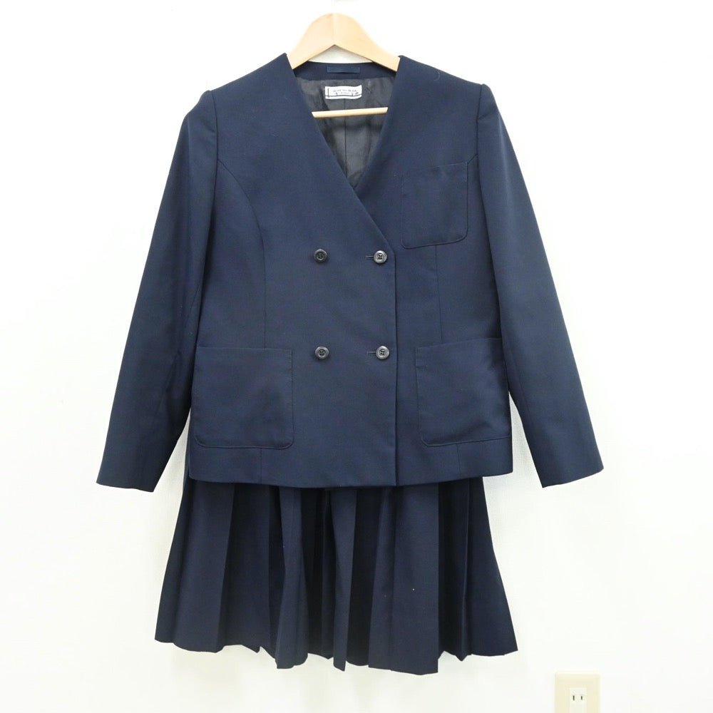 【中古】新潟県 横越中学校 女子制服 3点（ブレザー・ベスト・スカート）sf010942