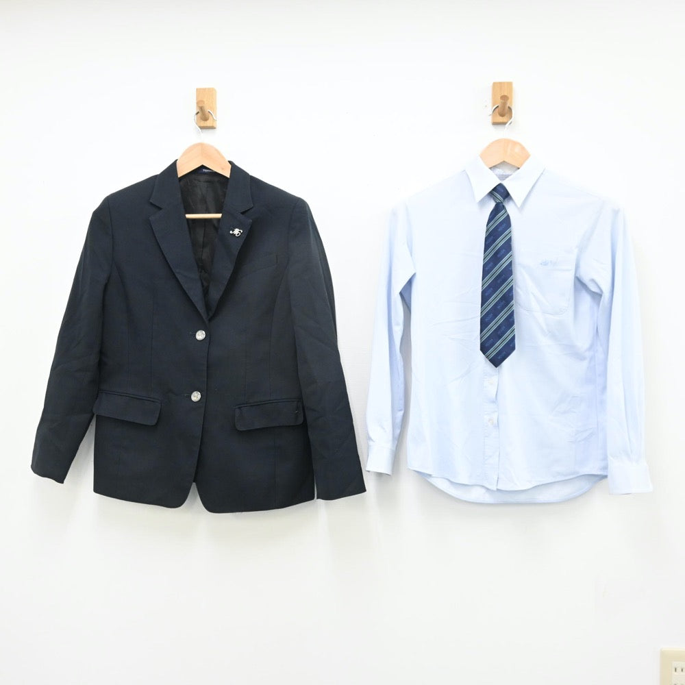 【中古】鹿児島県 鳳凰高等学校 女子制服 5点（ブレザー・シャツ・スカート）sf010948