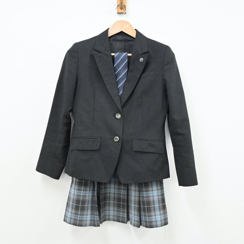 【中古】三重県 川越高等学校 女子制服 5点（ブレザー・スカート）sf010951