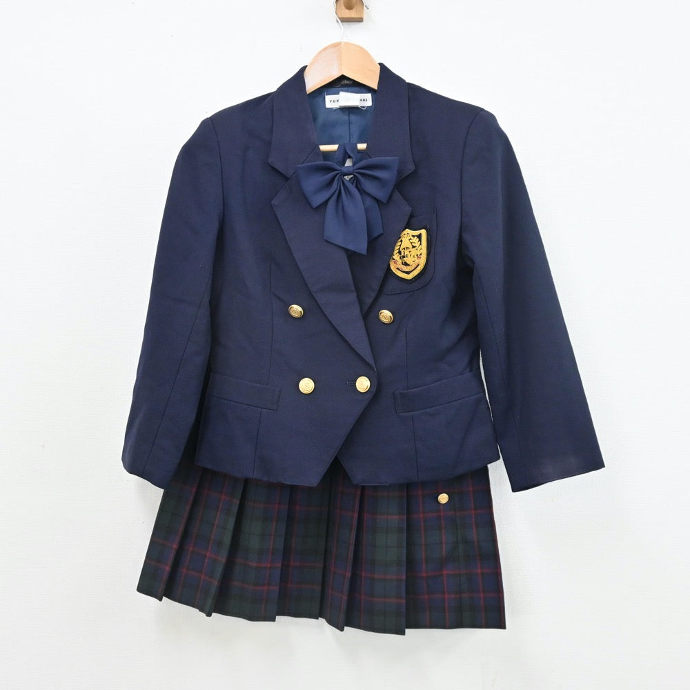 【中古】東京都 鶴川高等学校 女子制服 4点（ブレザー・ベスト・スカート）sf010965