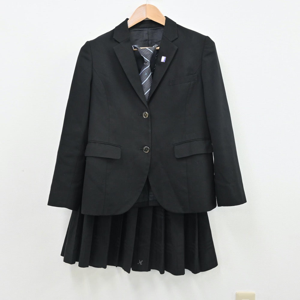 【中古】大阪府 枚方高等学校 女子制服 5点（ブレザー・ニット・スカート）sf010971