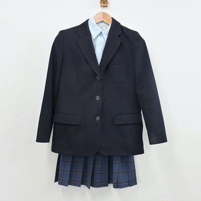 【中古】兵庫県 本多聞中学校 女子制服 3点（ブレザー・シャツ・スカート）sf010973
